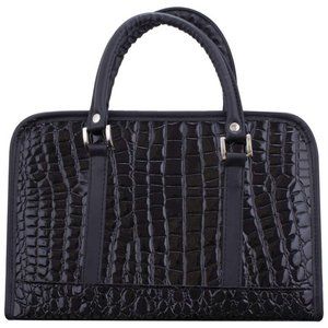 Black Bible Cover Black Faux Alligator - Good Gift